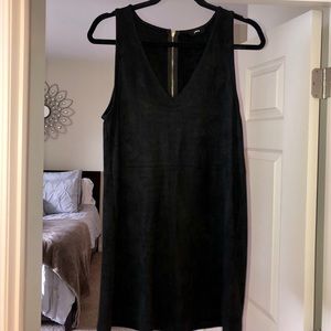 LUCCA Black Suede Cocktail Dress Small